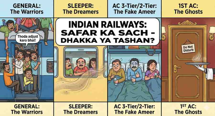 Toilet ke liye Jung ya Parde wala Sukoon? Indian Railways ke 4 Rang! 😂