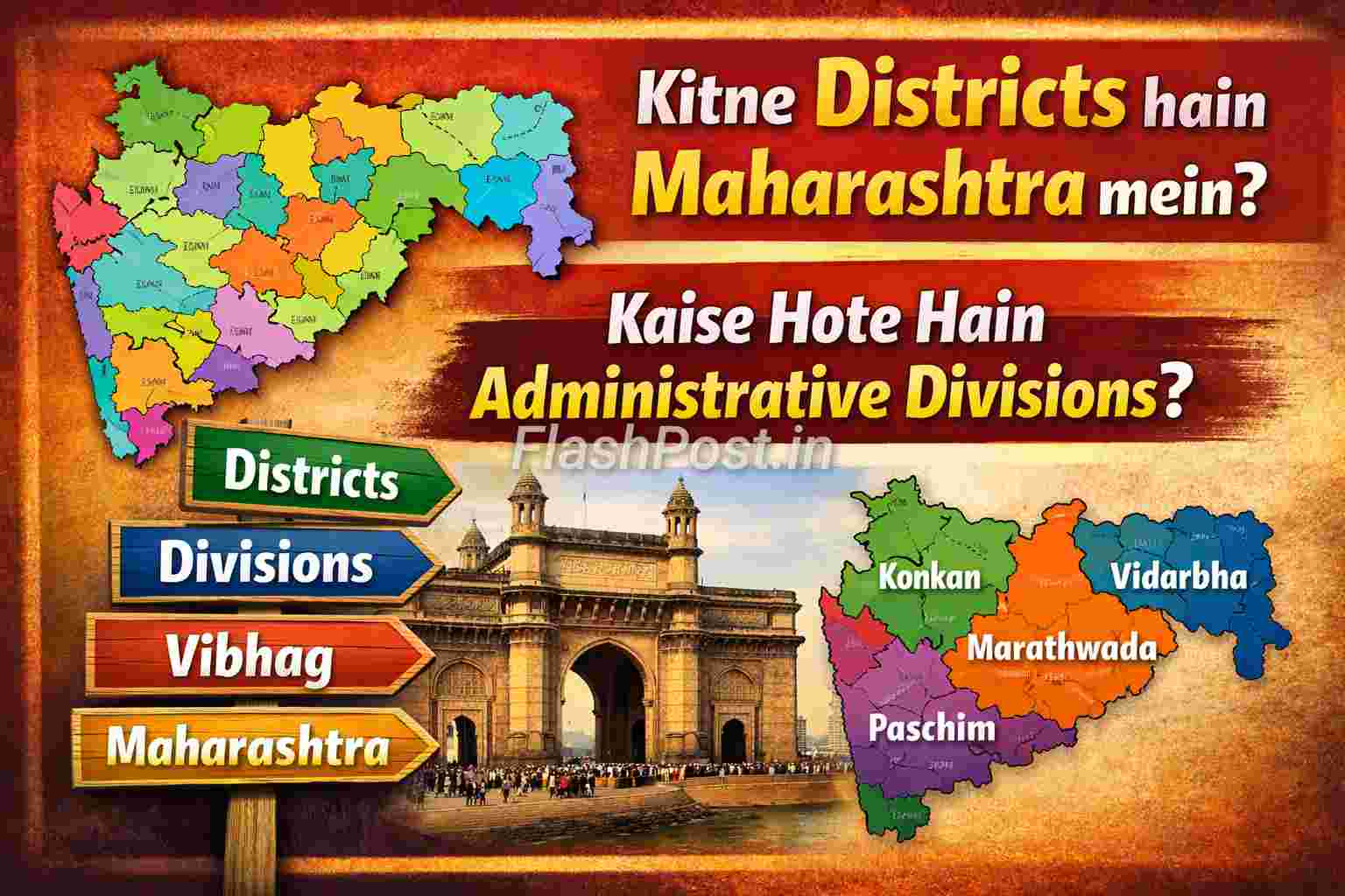 Maharashtra Ke 36 Districts aur 6 Divisions: Jaaniye Poori Jaankari!