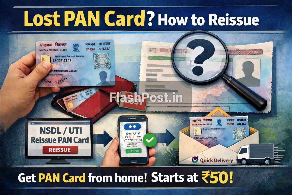 PAN Card Kho Gaya? Duplicate PAN Card Reprint Online Kaise Kare - Full Guide!