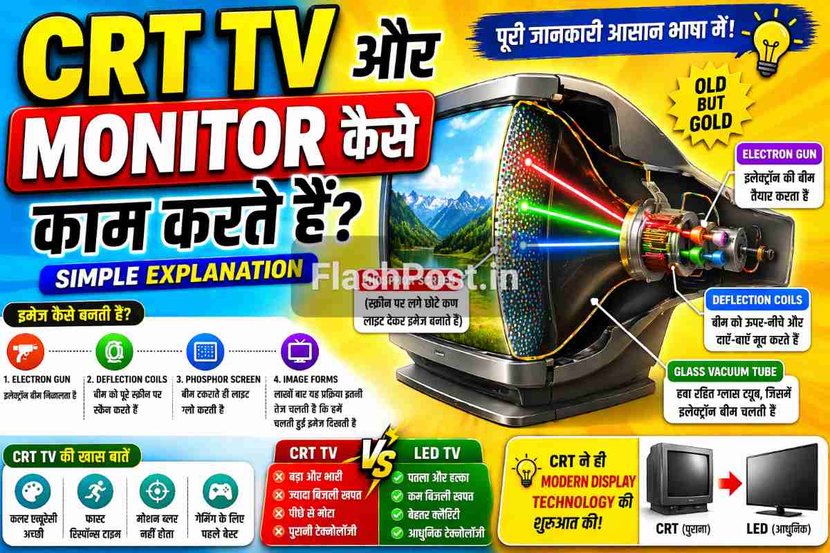 CRT TV Aur Monitor Kaise Kaam Karte Hain? (Simple Explanation)</h1>

