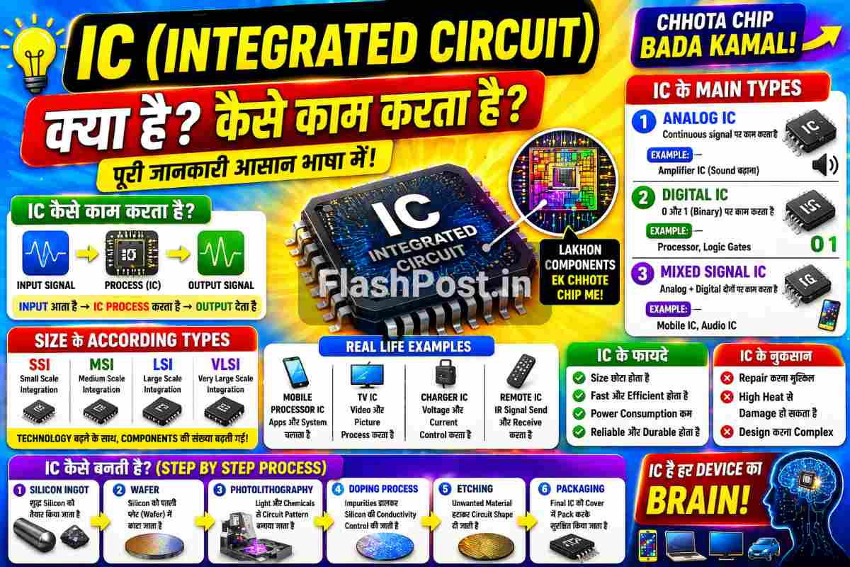 IC (Integrated Circuit) Kya Hota Hai? Kaise Kaam Karta Hai – Types Aur Full Mechanism