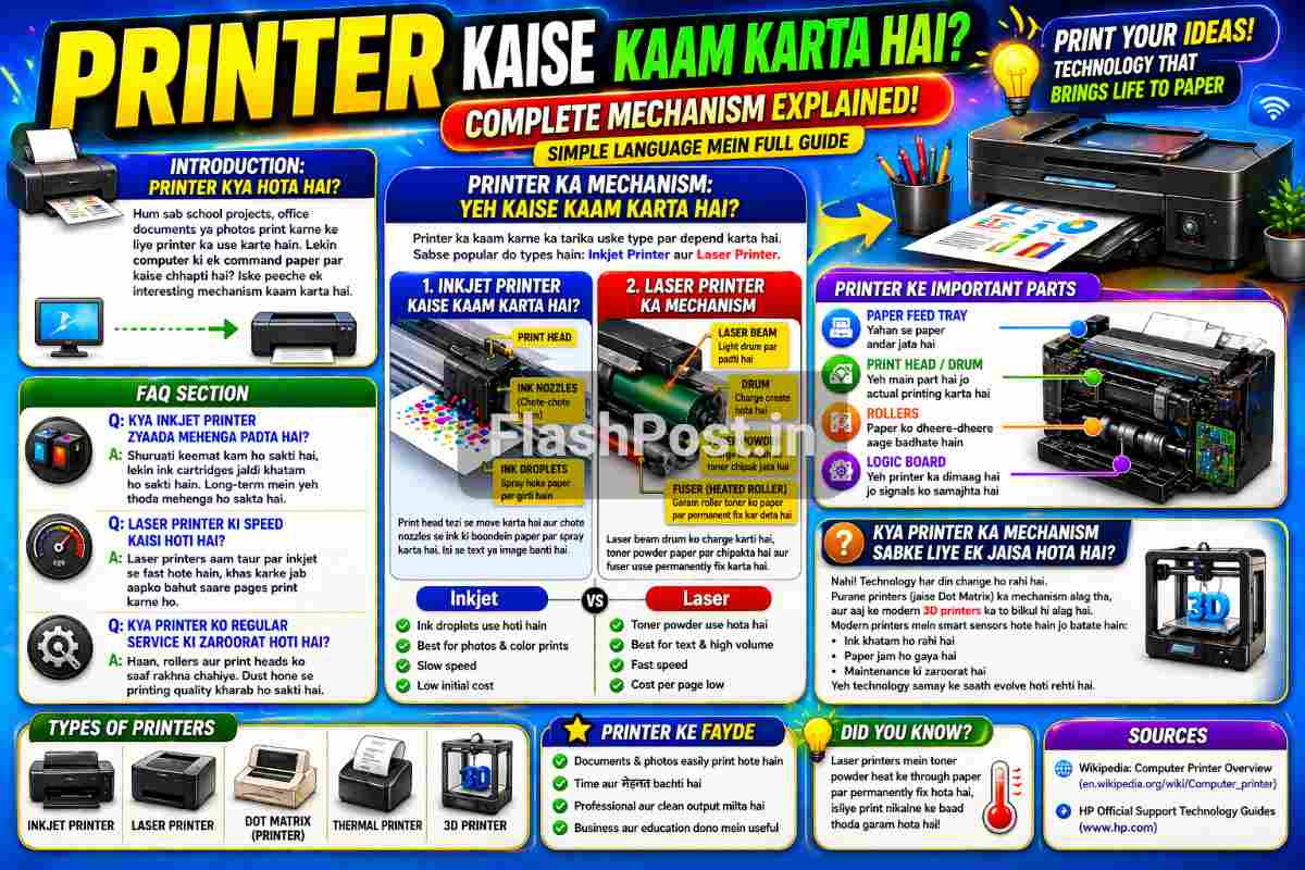 Printer Kaise Kaam Karta Hai? Printer Ke Mechanism Ko Samajhiye