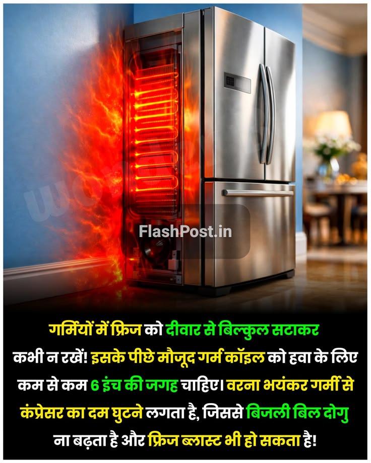 गर्मियों में Fridge को दीवार से चिपकाकर क्यों नहीं रखना चाहिए?