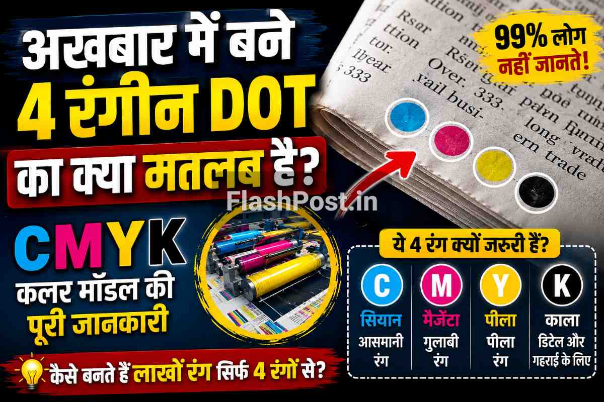 अखबारों में बने 4 रंगीन Dot क्या होते हैं? CMYK Color Model का पूरा Science